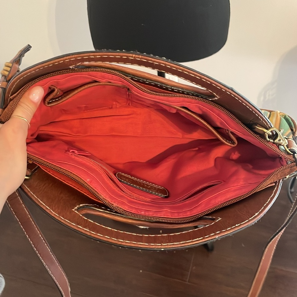 Vintage Colorful Fossil Half Moon Bag - Picture 6 of 9